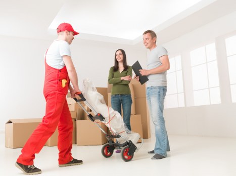 Furniture being loaded into a van during a Havering move