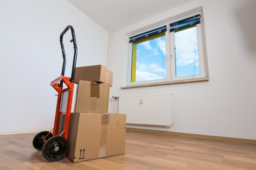 Removal van assisting with student moving service in Havering
