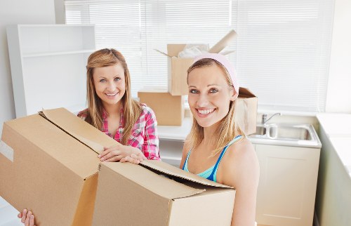 Moving day in Havering with boxes ready for transport